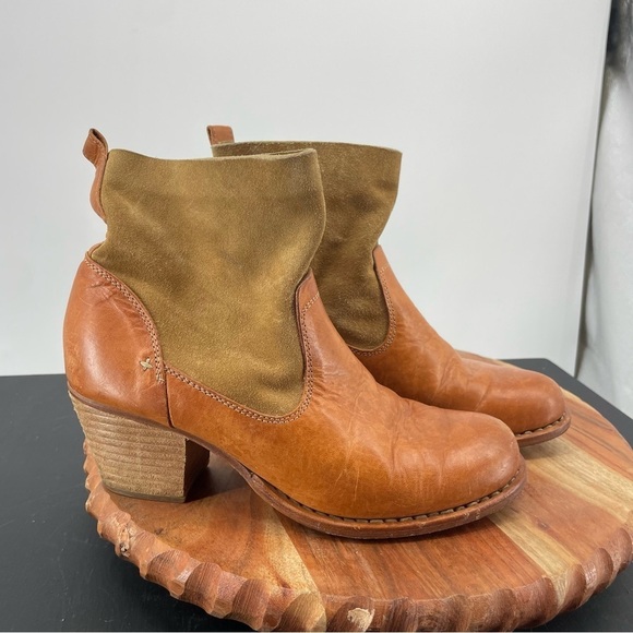 Rag & Bone Mercer II Suede & Leather Boots tan brown 37.5 US 7.5 - Picture 1 of 7